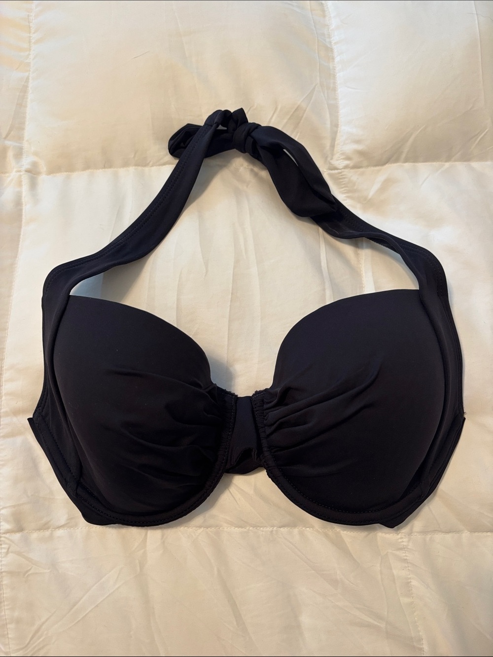 Tommy Bahama Black Halter Underwire bikini top 34D